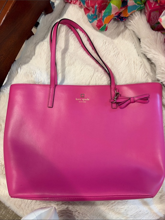 kate spade Handbags - kate spade Pink Leather Tote with Bow Charm